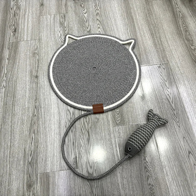 Cat Bed Summer Cool Mat Lying Pad With Toy Fish Four Seasons