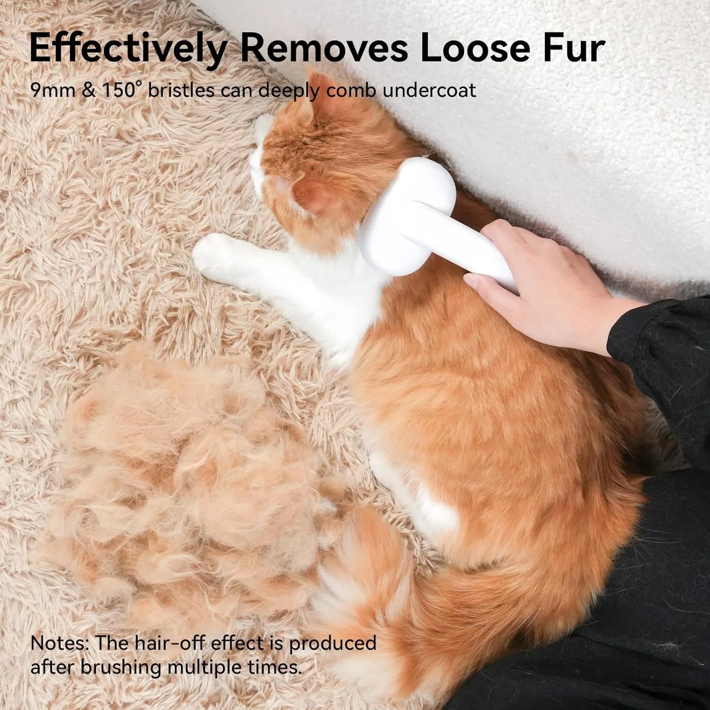 Cat Brush for Shedding, Cat Brushes for Indoor Cats, Cat Brush for Long or Short Haired Cats, Cat Hair Brush Cat Grooming Deshed