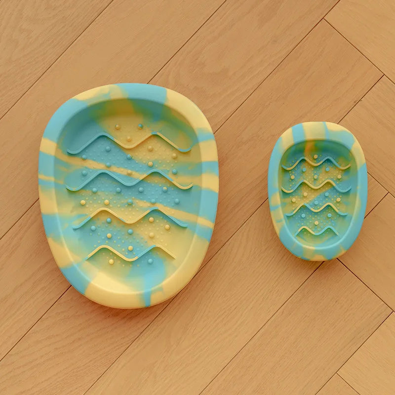 Anti Overturning Slow Eating Silicone Bowl for Cats and Dogs Universal Pet Bowl Anti Slip Small Medium Sized Dogs Anti Choking