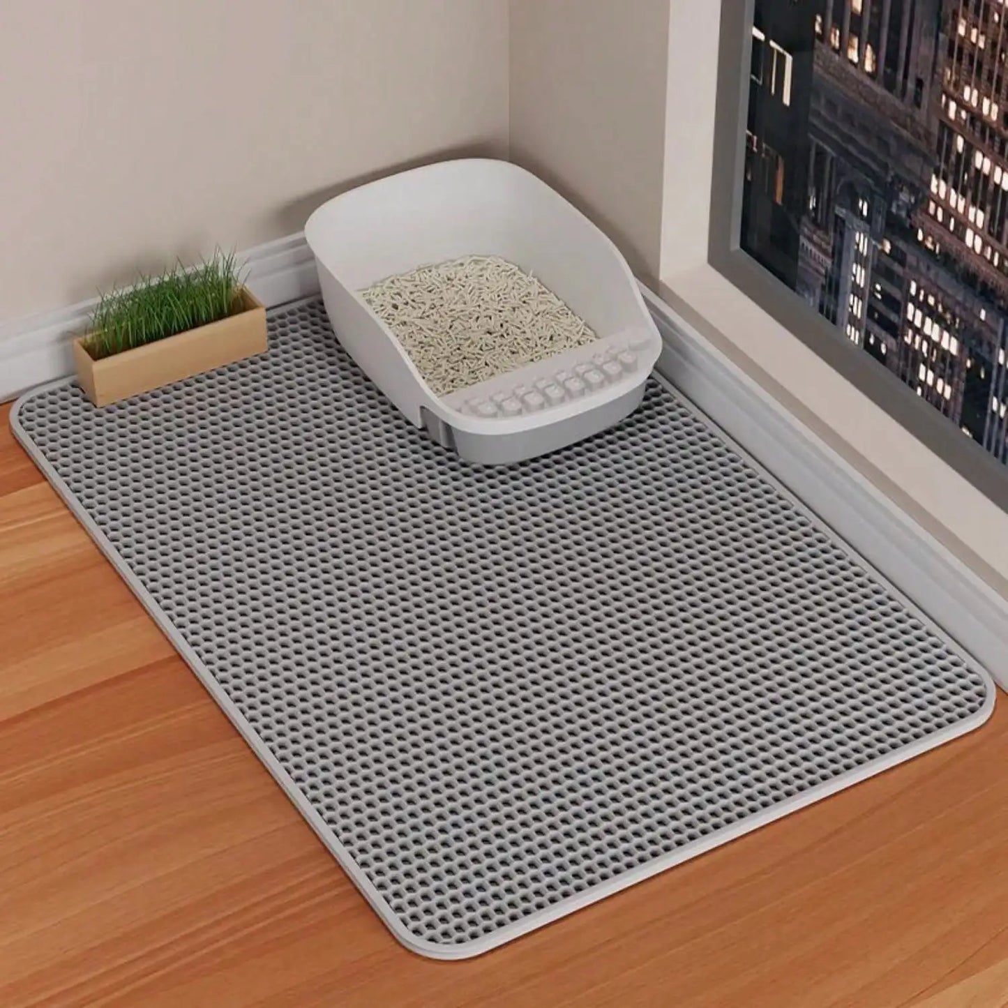 Non Slip Waterproof Cat Litter Mat Urine Proof Litter Box