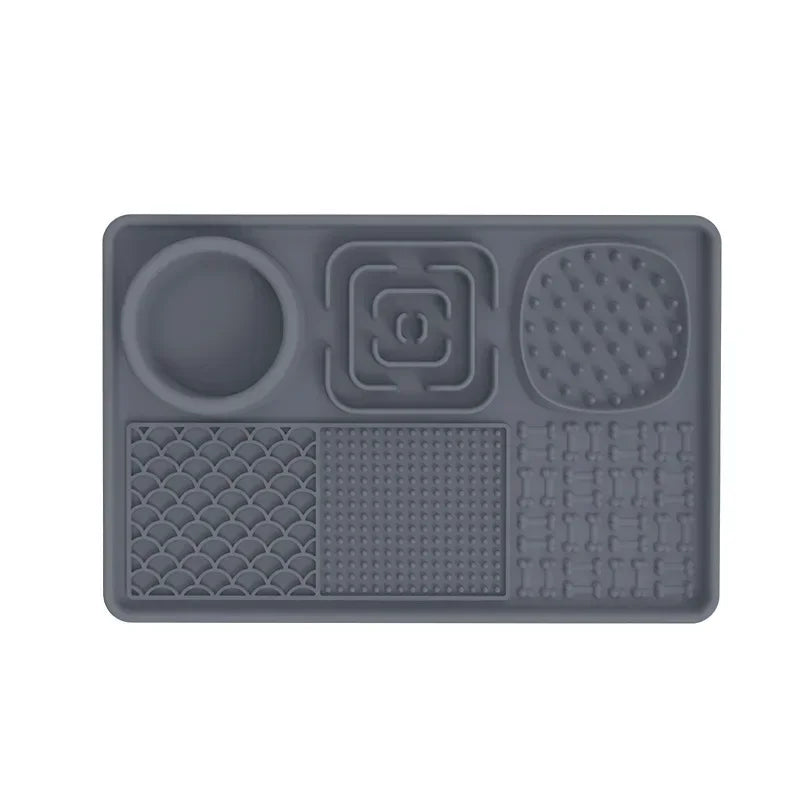 Pet Licking Mat Pet Eating Ware Dog Slow Food Mat Placemat  Dog Feeder Supplies Suction Cup Dog Bathing Distraction