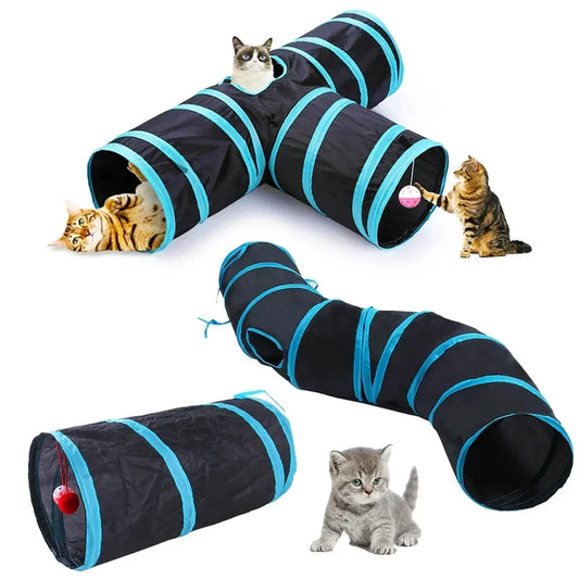 Foldable Cat Tunnel Toy for Indoor Play