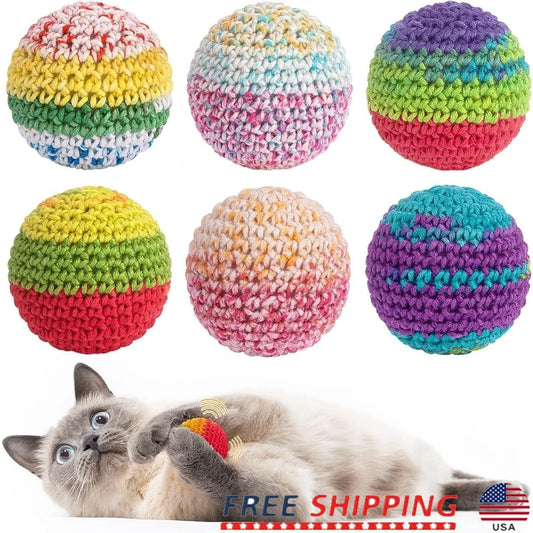 Fujian Cat Toys Interactive Woolen Yarn Balls With Bell