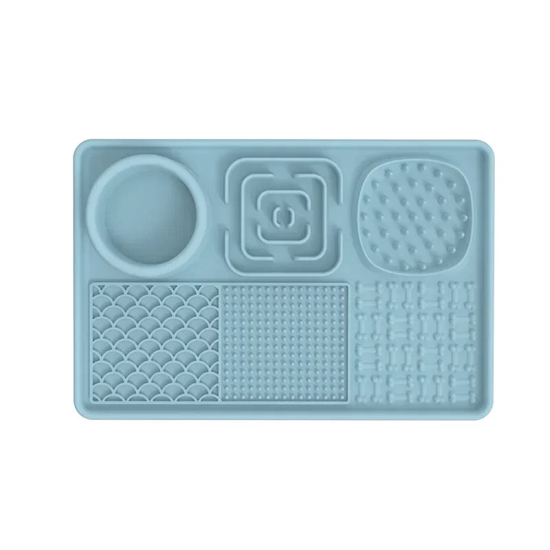 Pet Licking Mat Pet Eating Ware Dog Slow Food Mat Placemat  Dog Feeder Supplies Suction Cup Dog Bathing Distraction