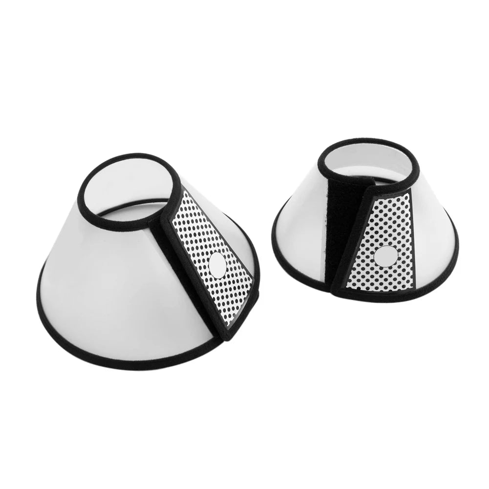 Plastic Dog Cone Collar Transparent Recovery E-Collar Anti-Bite Lick Pet Protective Shield Practical for Small Medium Large Dog