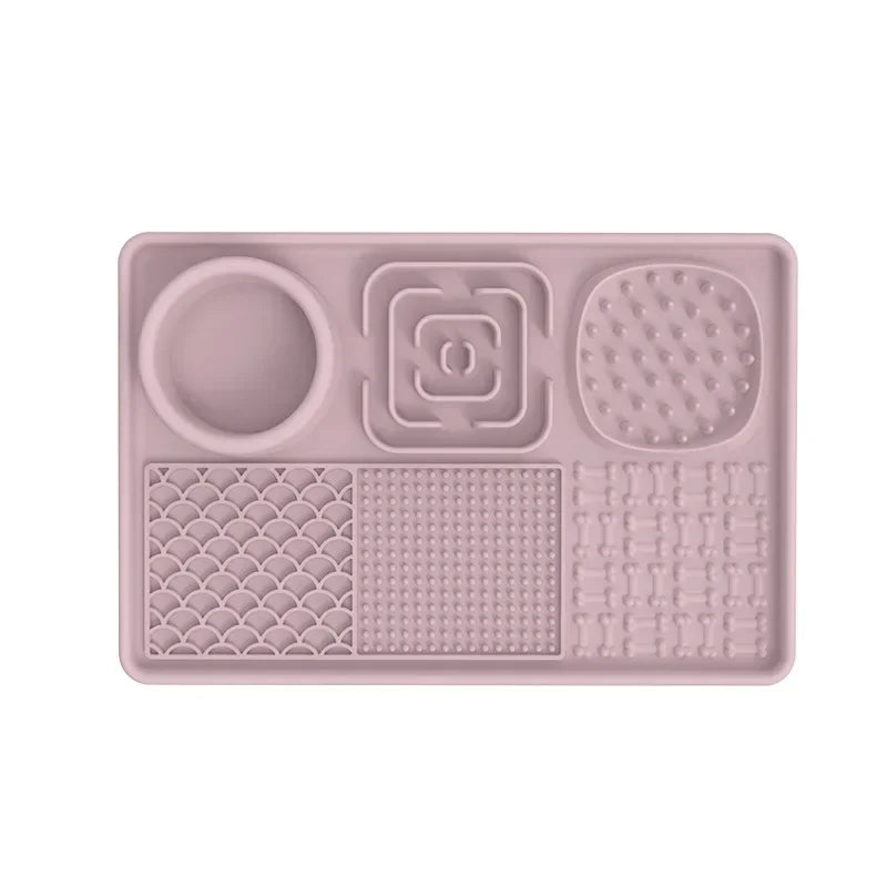 Pet Licking Mat Pet Eating Ware Dog Slow Food Mat Placemat  Dog Feeder Supplies Suction Cup Dog Bathing Distraction