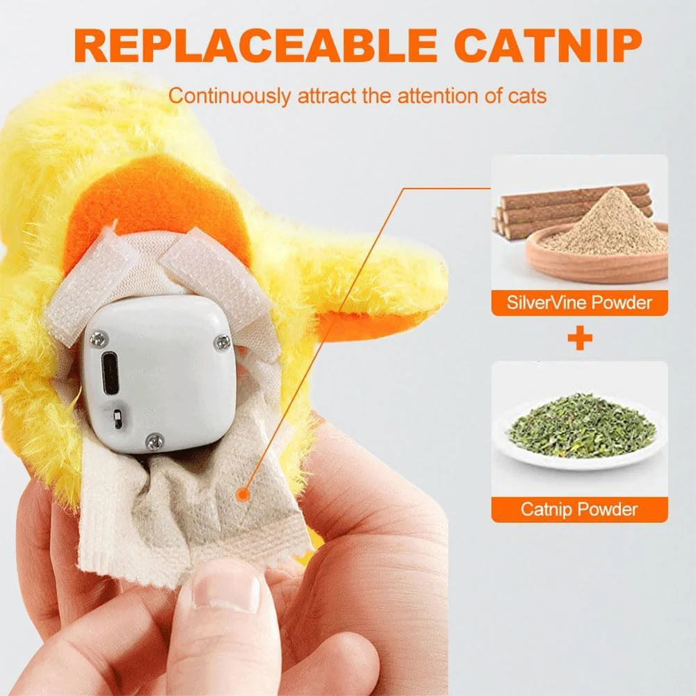 Shunmaii Rechargeable Flapping Wings Duck Cat Toy With Quack