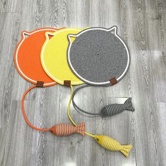 Cat Bed Summer Cool Mat Lying Pad With Toy Fish Four Seasons