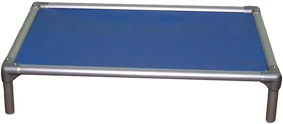durable silver aluminum dog bed - 44x27" - heavy-duty royal vinyl