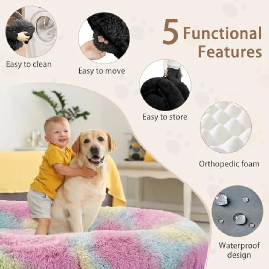 Human Dog Bed 71''x45''x12'' Size Fits Adult and Pet Washable Giant People Bed 10 CM Thick Memory Foam Large Oversize Pet Bed w