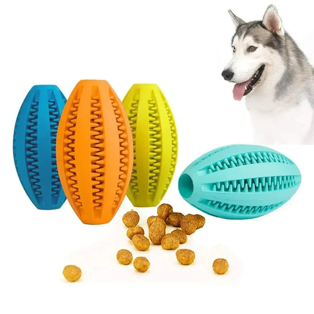Pet Dog Chew Toys Teeth Cleaning Snack Ball Pet Dog Toy Ball Natural Rubber Super Tough Interactive Bouncy Pet Supplies Cat toys