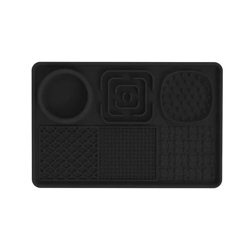 Pet Licking Mat Pet Eating Ware Dog Slow Food Mat Placemat  Dog Feeder Supplies Suction Cup Dog Bathing Distraction