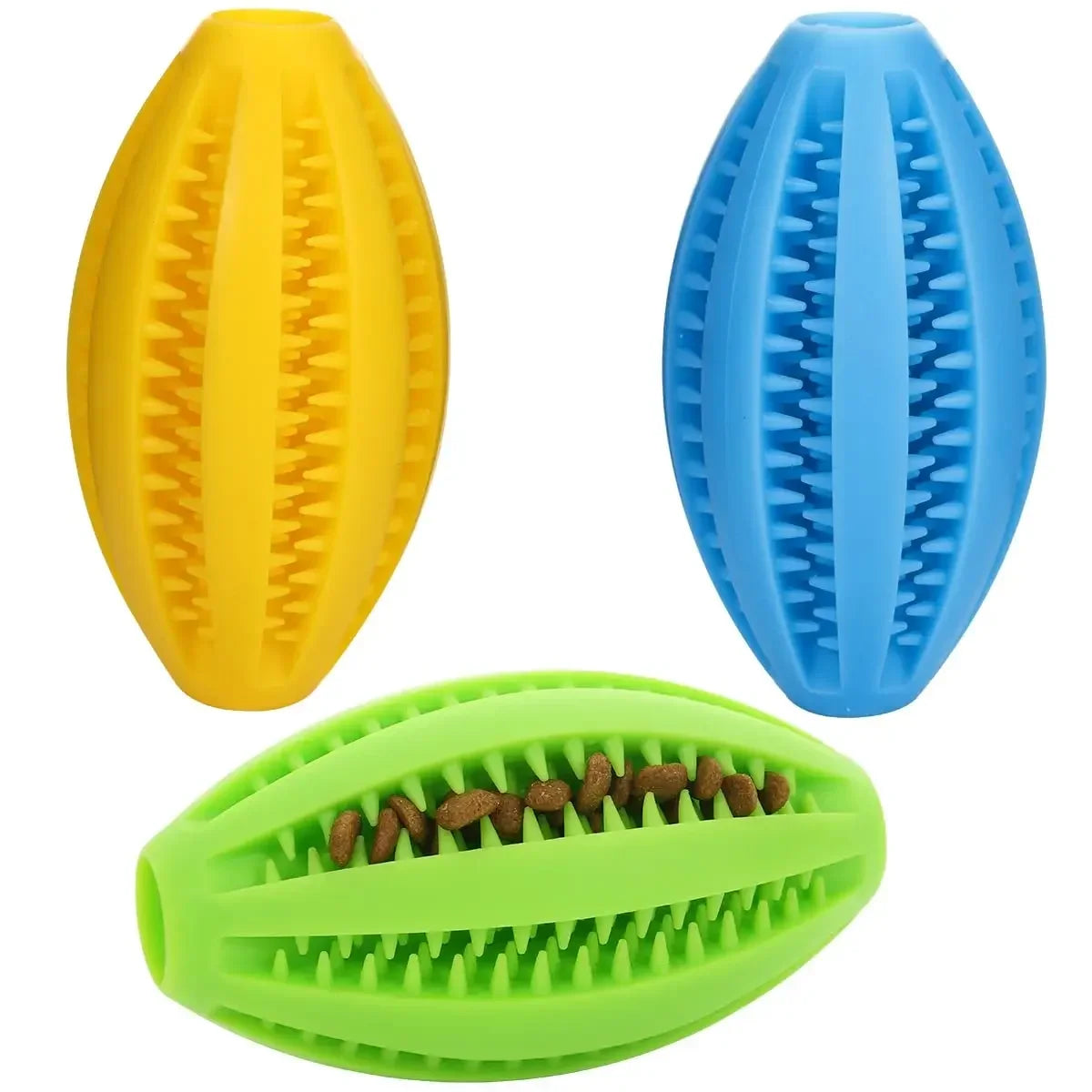 Pet Dog Chew Toys Teeth Cleaning Snack Ball Pet Dog Toy Ball Natural Rubber Super Tough Interactive Bouncy Pet Supplies Cat toys