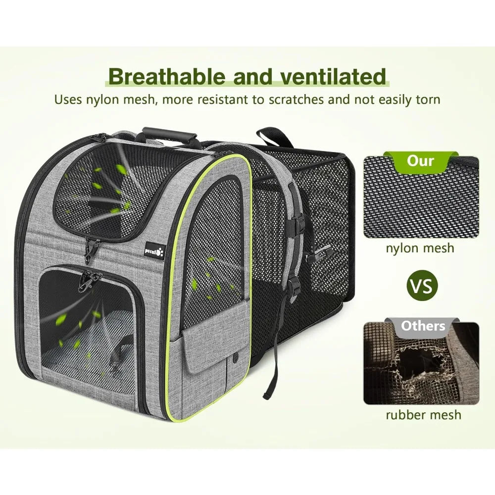 TIFICY Cat Carrier Backpack Expandable With Shade Cover And Mesh