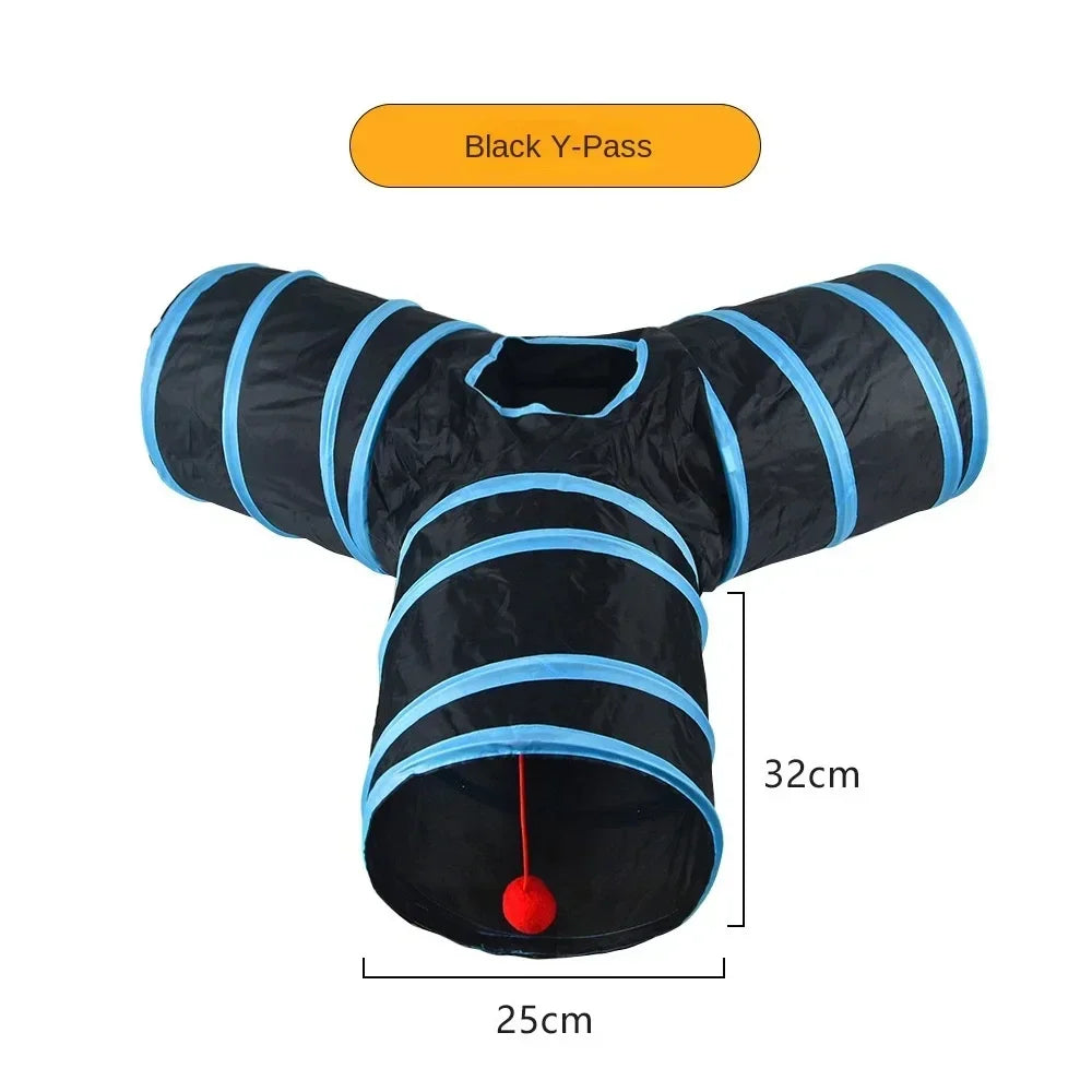 Foldable Cat Tunnel Toy for Indoor Play