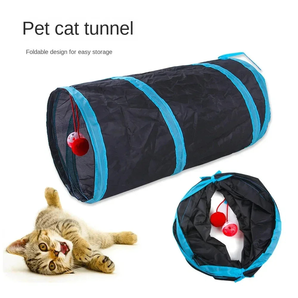 Foldable Cat Tunnel Toy for Indoor Play