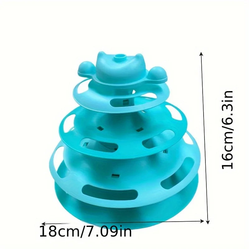 Shanxi 4-Layer Feather Cat Turntable With Ball And Playing Stick