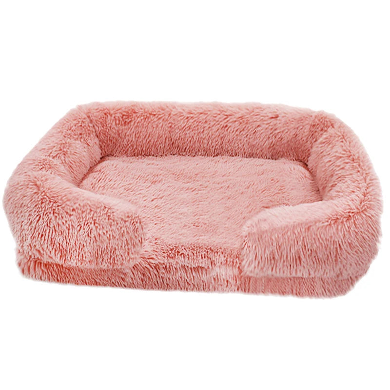 Thickened orthopedic dog bed for large dogs - egg sponge, easy to remove and wash plush cover, durable pet furniture,