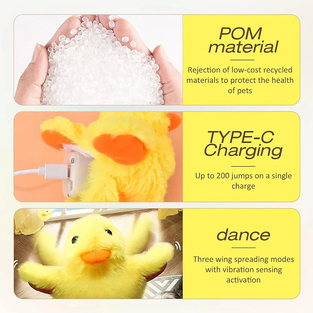 Shunmaii Rechargeable Flapping Wings Duck Cat Toy With Quack