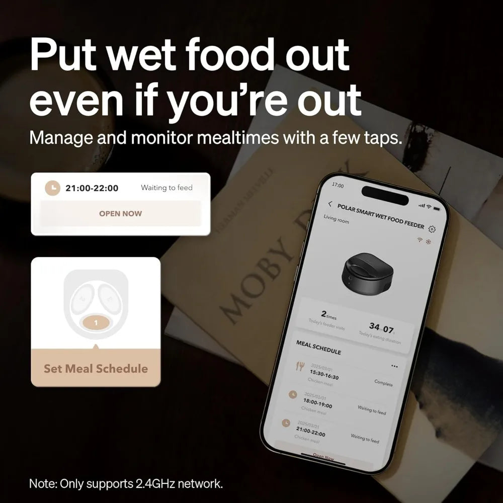Automatic Cat Feeder With Stainless Steel Bowl And Semiconductor Cooling