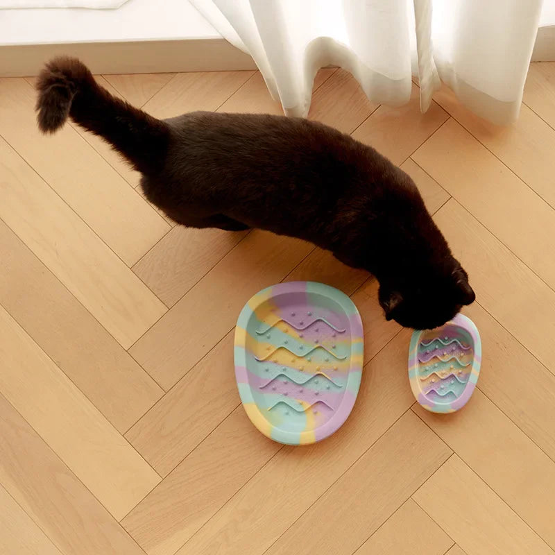 Anti Overturning Slow Eating Silicone Bowl for Cats and Dogs Universal Pet Bowl Anti Slip Small Medium Sized Dogs Anti Choking