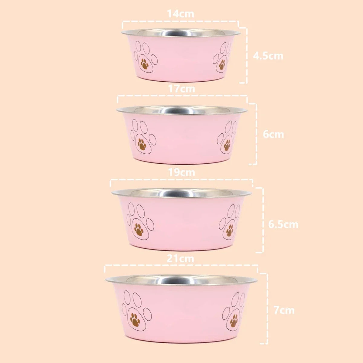A pet stainless steel cat and dog bowl is non slip and easy to clean indoors