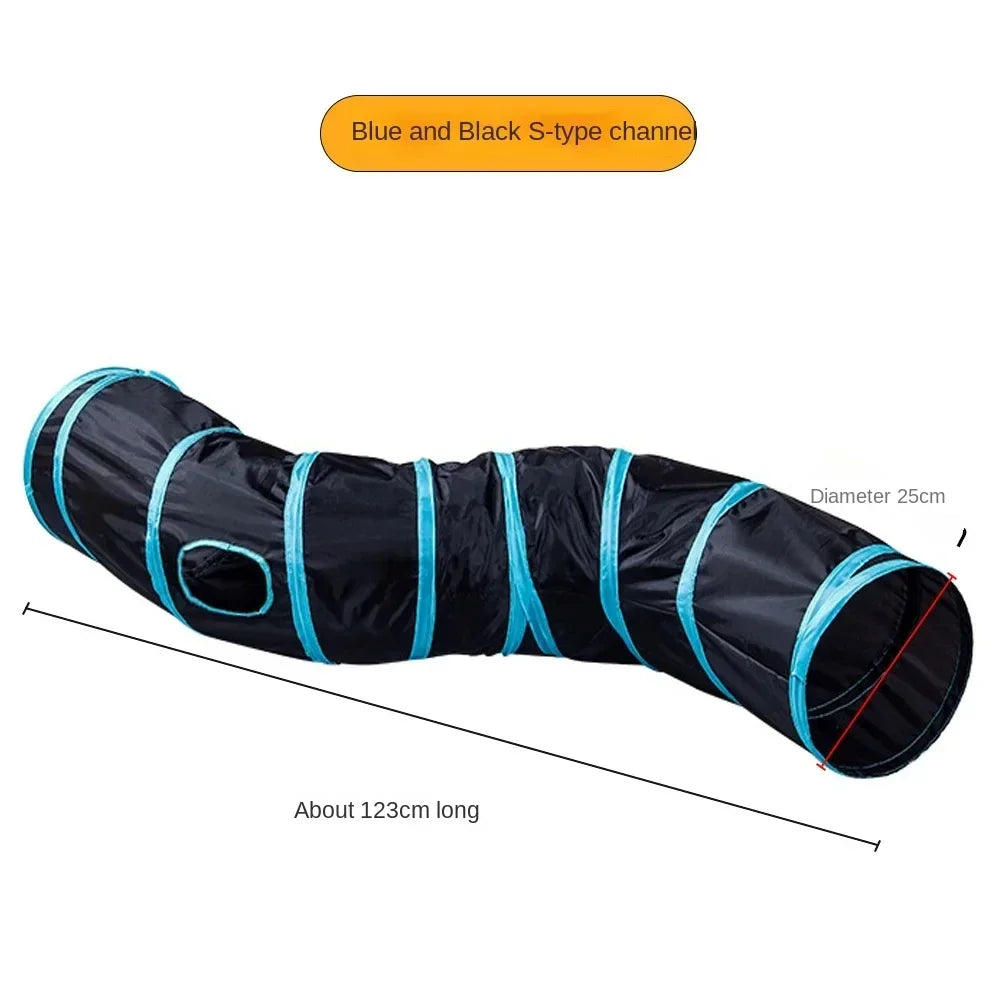 Foldable Cat Tunnel Toy for Indoor Play