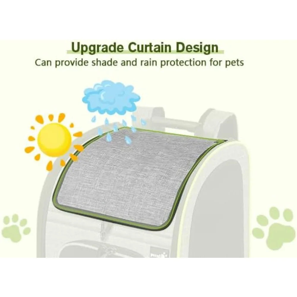 TIFICY Cat Carrier Backpack Expandable With Shade Cover And Mesh