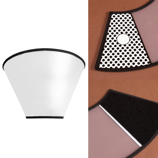 Plastic Dog Cone Collar Transparent Recovery E-Collar Anti-Bite Lick Pet Protective Shield Practical for Small Medium Large Dog
