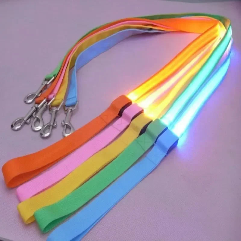 Flashing Leash Leash Rope Harness Collar Electronic Glowing Dog Light Dog LED Dog Pet Luminous Safety Up Accessories For Lead